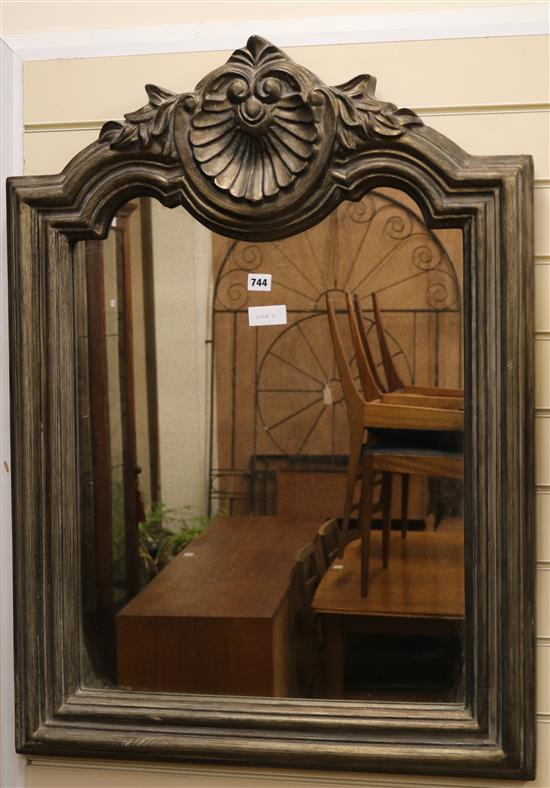 A gilt frame wall mirror W.72cm